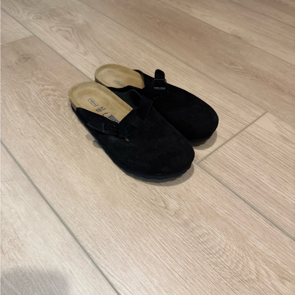 Birkenstock Black Suede Loafers